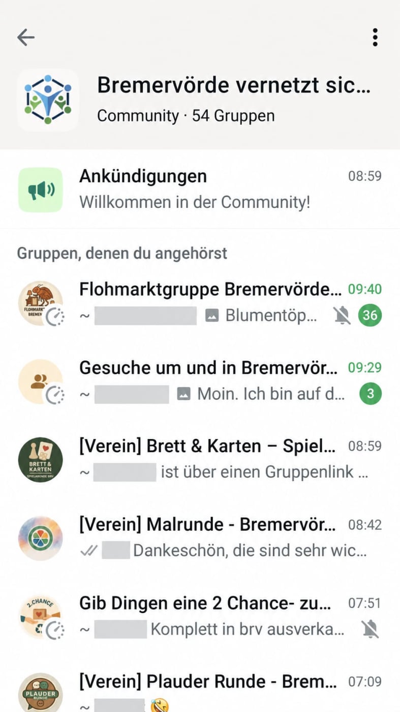 Bremervörde vernetzt sich WhatsApp Community Screenshot 2