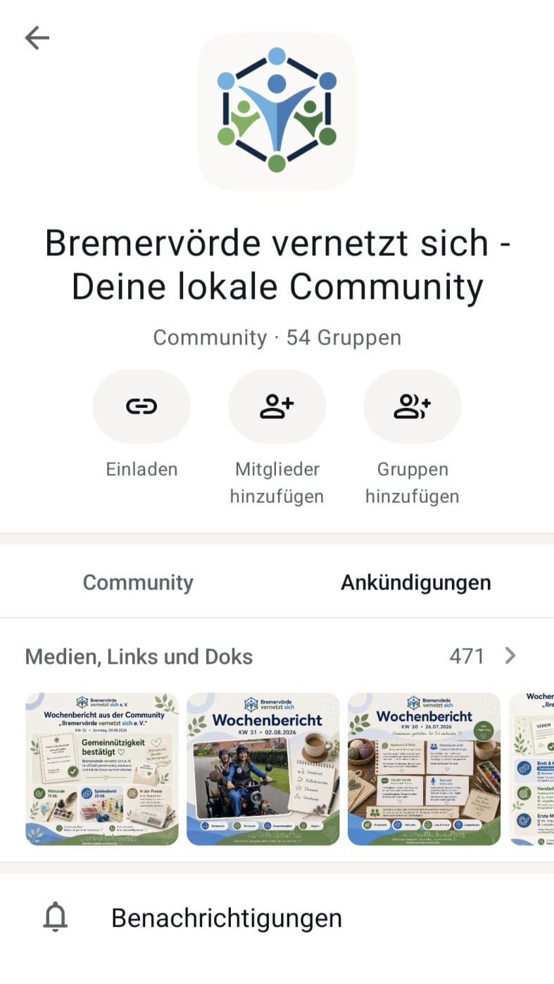 Bremervörde vernetzt sich WhatsApp Community Screenshot 1