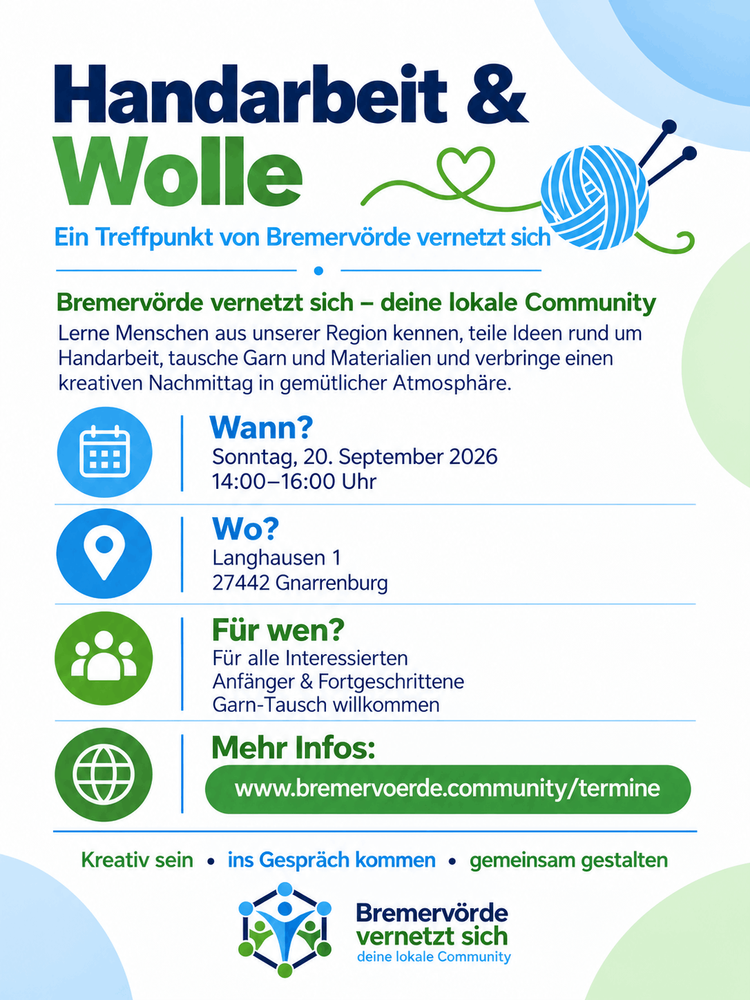 Handarbeit und Wolle