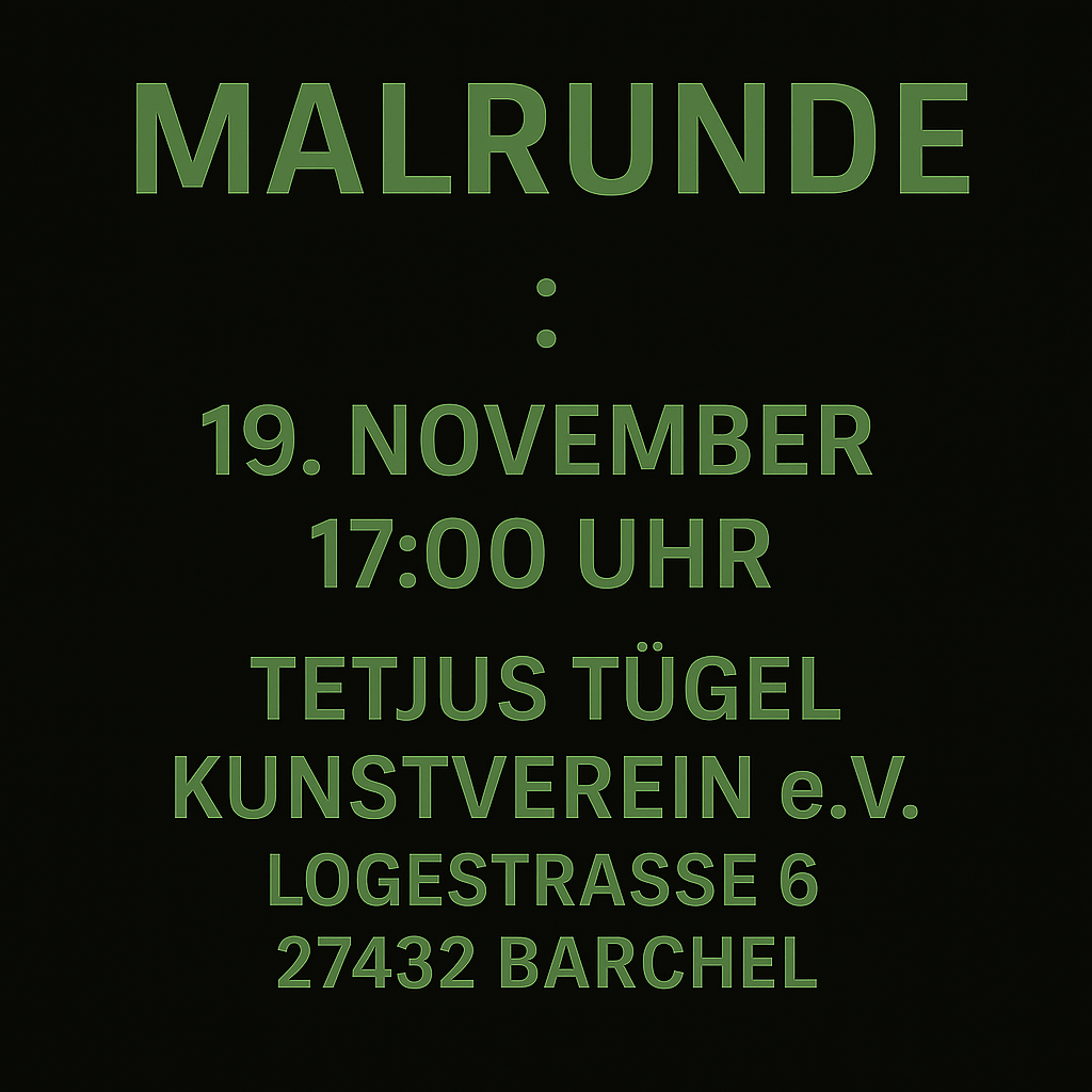 Malrunde im Tetjus Tügel Atelier mit Marcel Plagmann