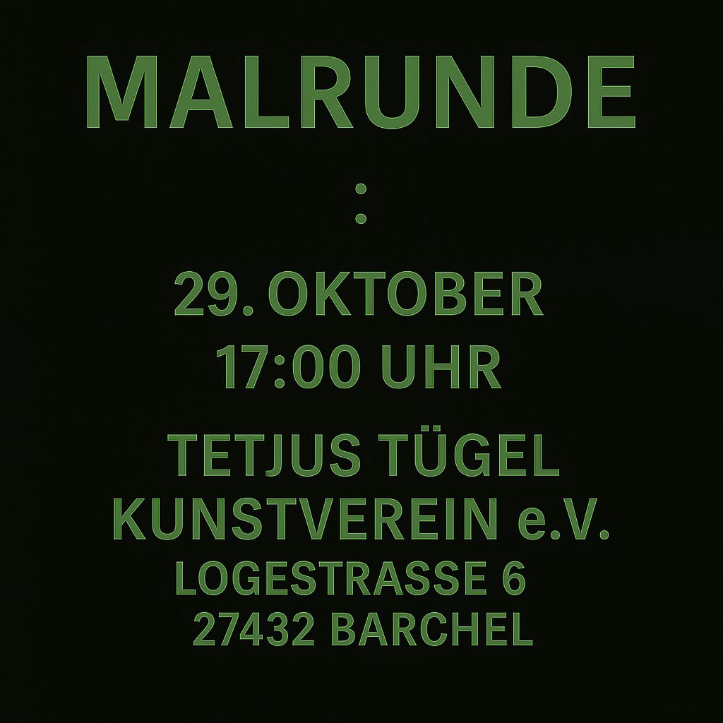 Malrunde im Tetjus Tügel Atelier mit Marcel Plagmann